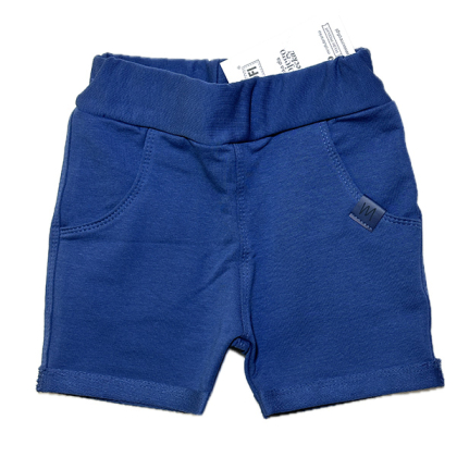 Spodenki chłopięce bawełniane, wizytowe  MROFI -SLIM-niebieski jeans